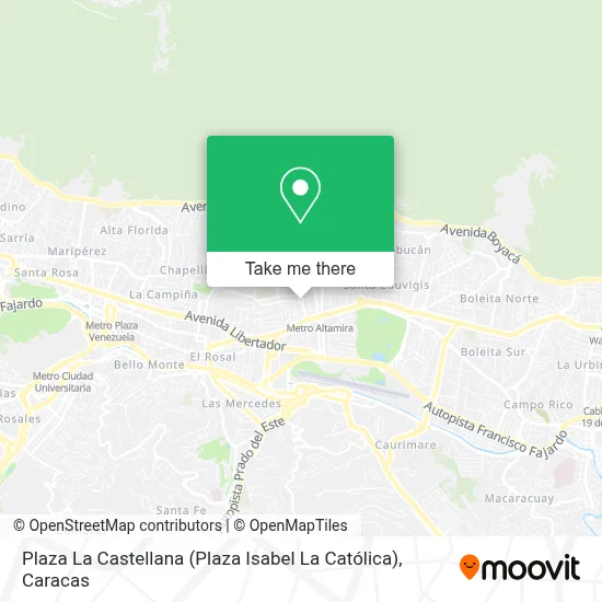 Mapa de Plaza La Castellana (Plaza Isabel La Católica)