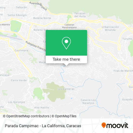 Parada Campimac - La California map