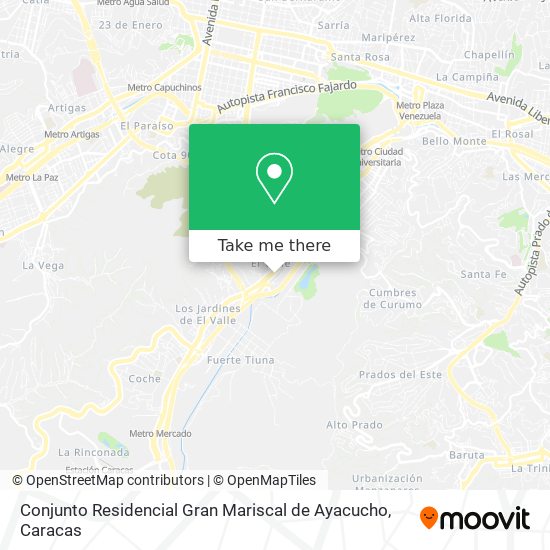 Conjunto Residencial Gran Mariscal de Ayacucho map