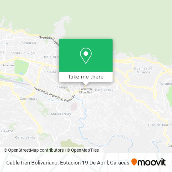 CableTren Bolivariano: Estación 19 De Abril map