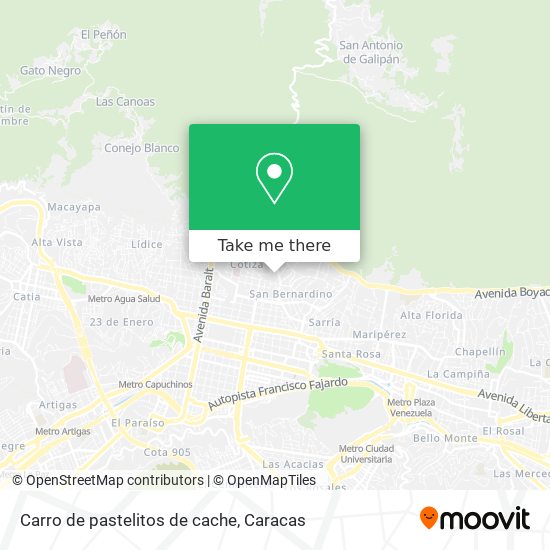 Mapa de Carro de pastelitos de cache