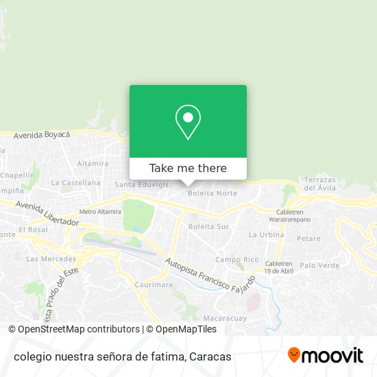 Mapa de colegio nuestra señora de fatima