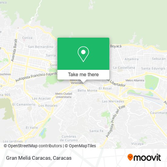 Gran Meliá Caracas map