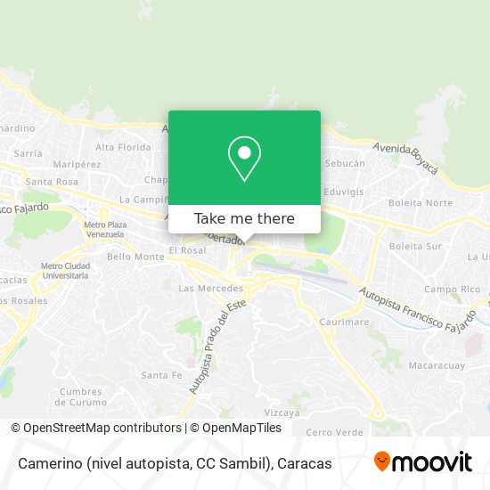 Camerino (nivel autopista, CC Sambil) map