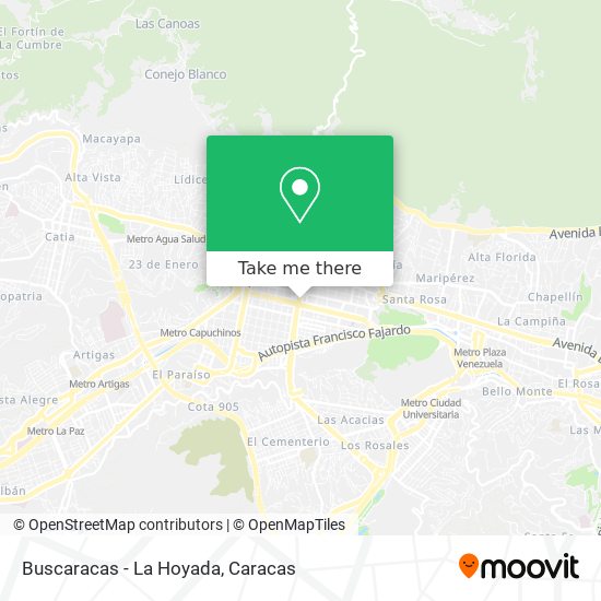 Buscaracas - La Hoyada map