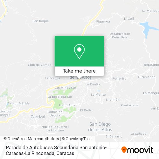 Parada de Autobuses Secundaria San antonio-Caracas-La Rinconada map