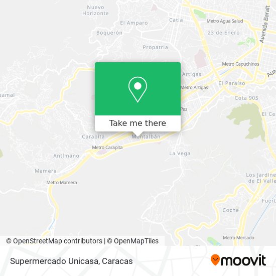 Supermercado Unicasa map