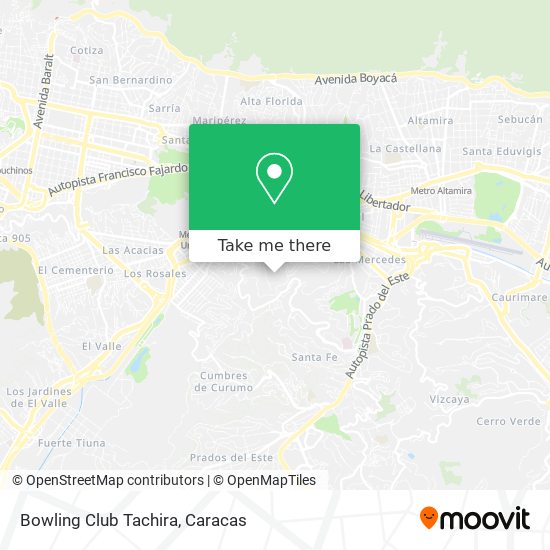 Mapa de Bowling Club Tachira