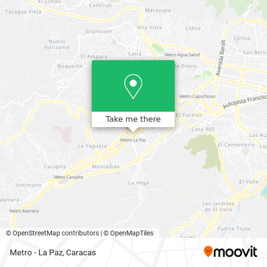 Metro - La Paz map