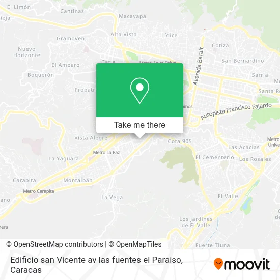 Mapa de Edificio san Vicente av las fuentes el Paraiso