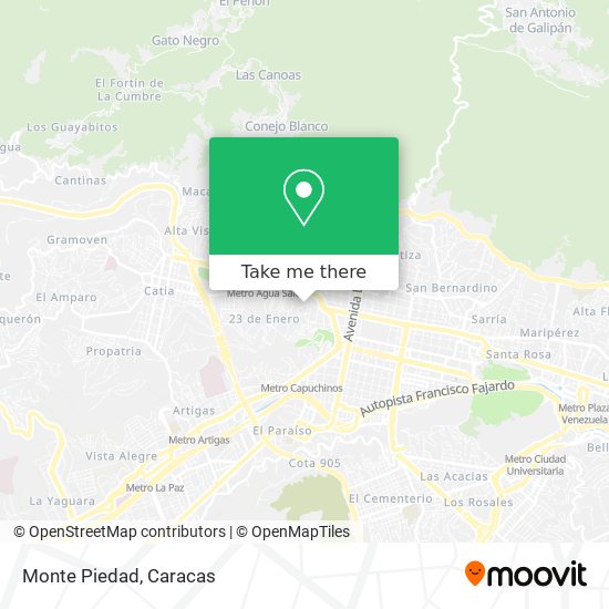 Monte Piedad map