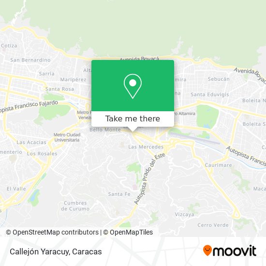 Mapa de Callejón Yaracuy
