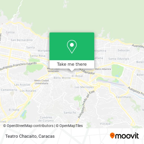 Teatro Chacaito map