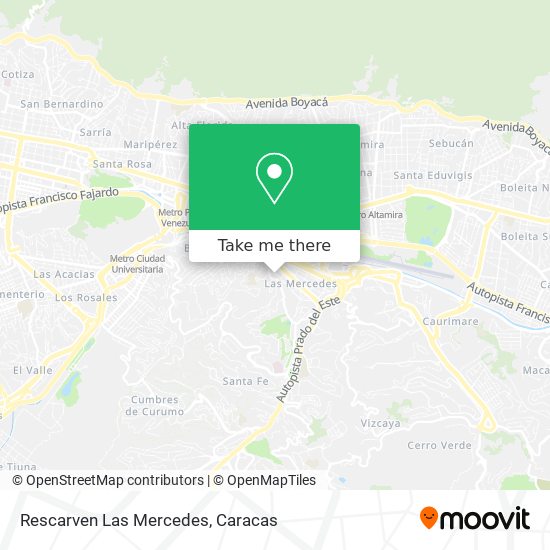 Rescarven Las Mercedes map