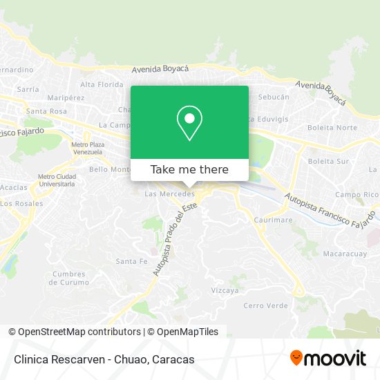 Clinica Rescarven - Chuao map
