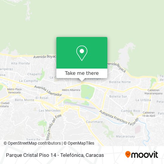 Parque Cristal Piso 14 - Telefónica map