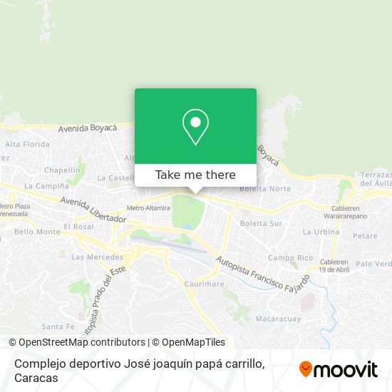 Complejo deportivo José joaquín papá carrillo map