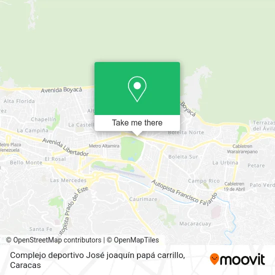 Mapa de Complejo deportivo José joaquín papá carrillo
