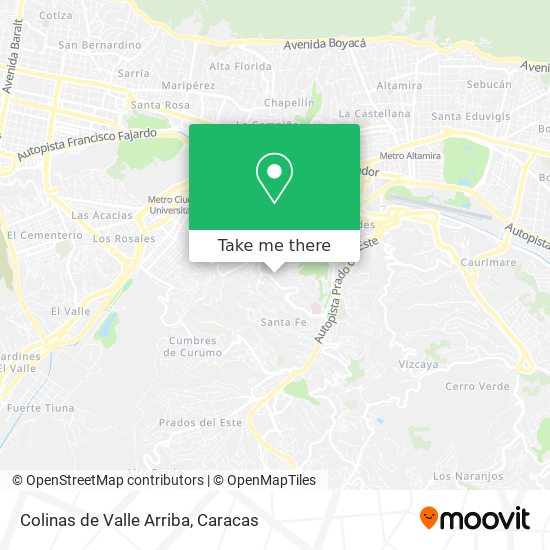 Mapa de Colinas de Valle Arriba