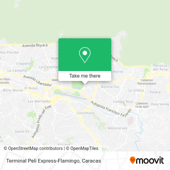 Mapa de Terminal Peli Express-Flamingo