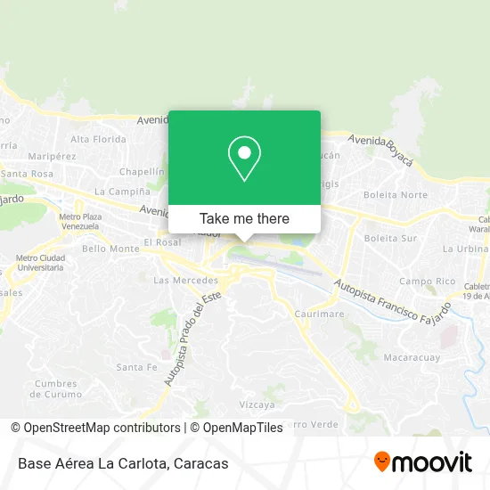 Base Aérea La Carlota map