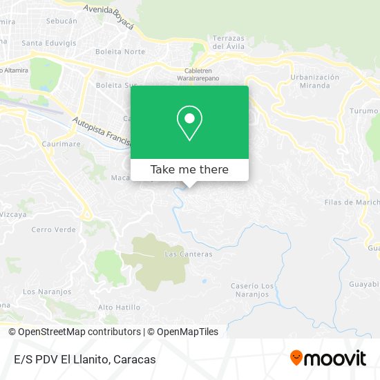 E/S PDV El Llanito map