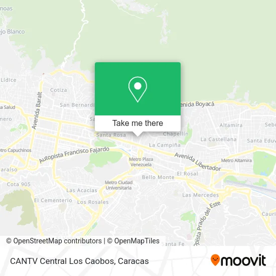 CANTV Central Los Caobos map