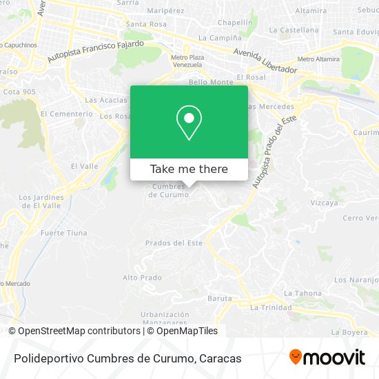 Mapa de Polideportivo Cumbres de Curumo