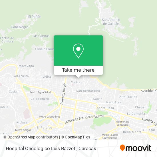 Hospital Oncologico Luis Razzeti map