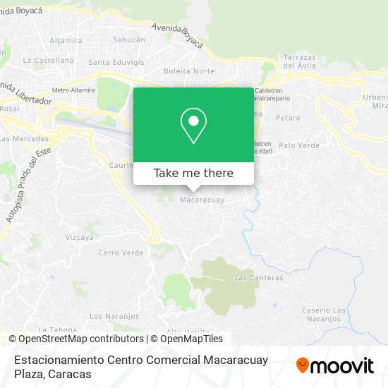 Estacionamiento Centro Comercial Macaracuay Plaza map