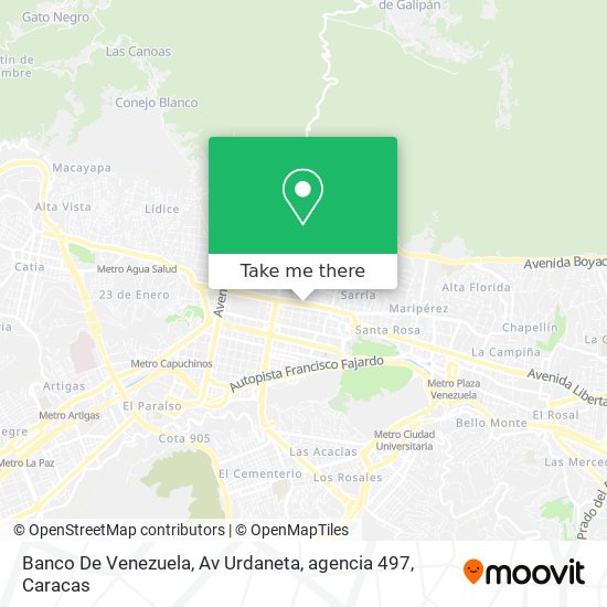 Banco De Venezuela, Av Urdaneta, agencia 497 map