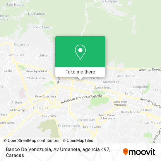 Banco De Venezuela, Av Urdaneta, agencia 497 map
