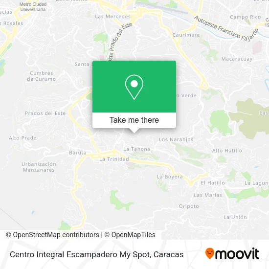 Mapa de Centro Integral Escampadero My Spot