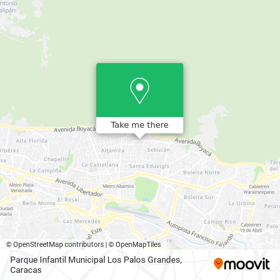 Mapa de Parque Infantil Municipal Los Palos Grandes