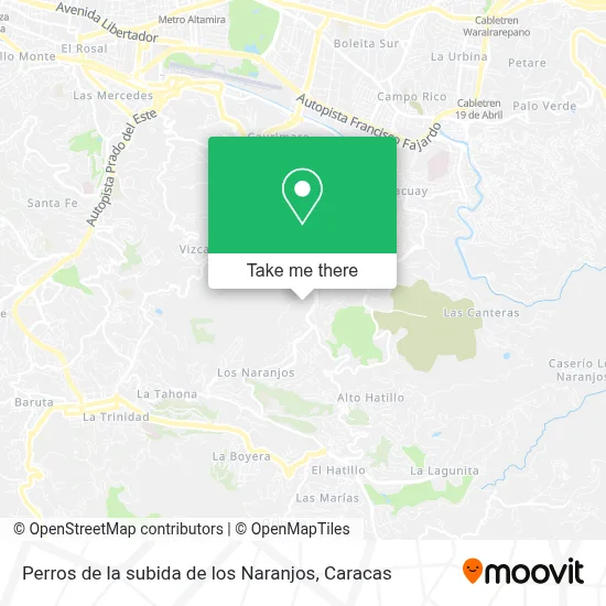 Mapa de Perros de la subida de los Naranjos