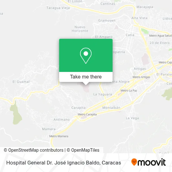 Mapa de Hospital General Dr. José Ignacio Baldo