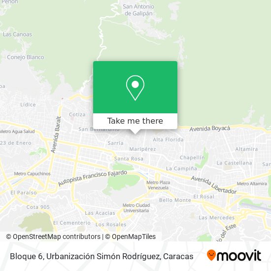 Bloque 6, Urbanización Simón Rodríguez map