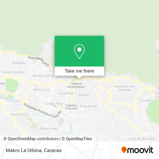 Makro La Urbina map