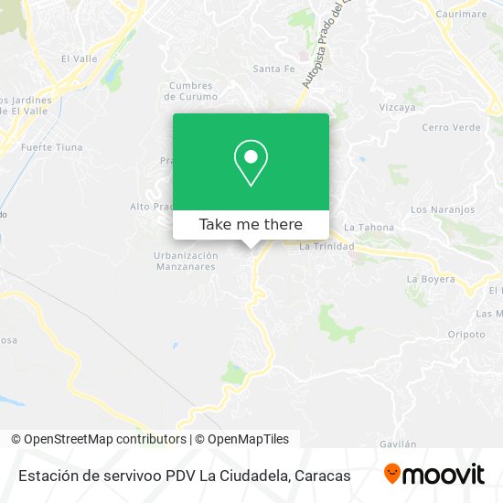 Estación de servivoo PDV La Ciudadela map