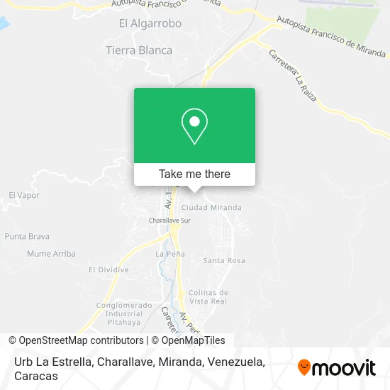 Urb La Estrella, Charallave, Miranda, Venezuela map