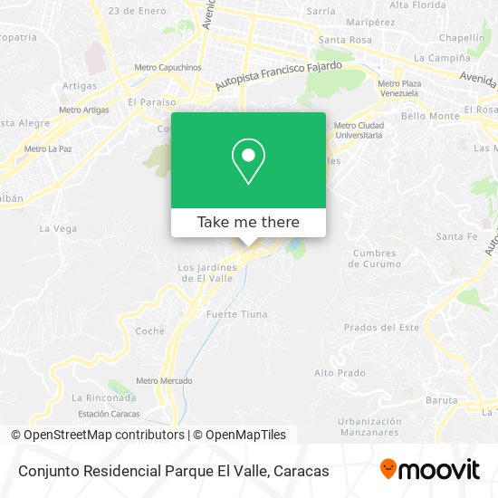 Mapa de Conjunto Residencial Parque El Valle