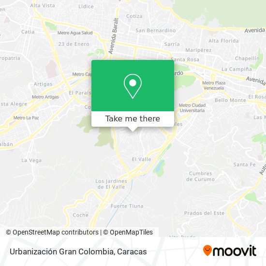 Urbanización Gran Colombia map