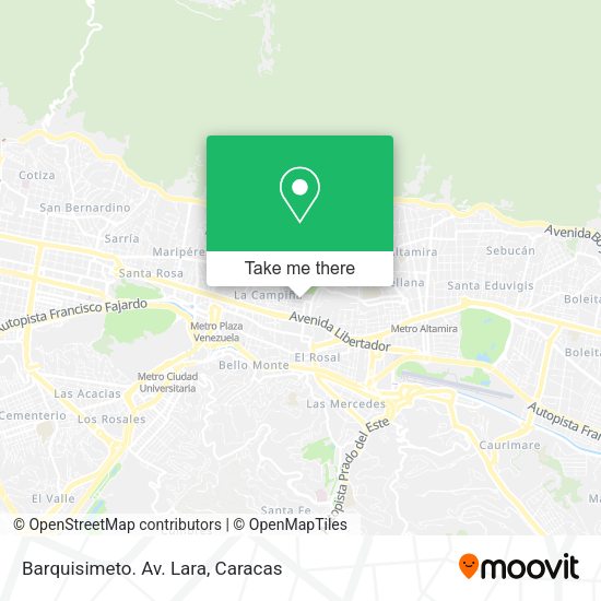 Barquisimeto. Av. Lara map