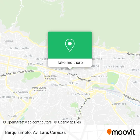 Barquisimeto. Av. Lara map