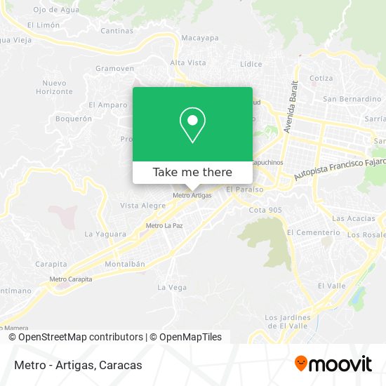 Metro - Artigas map