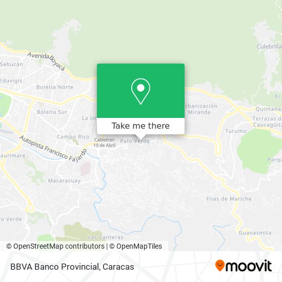 BBVA Banco Provincial map