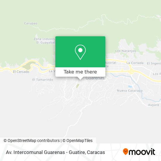 Av. Intercomunal Guarenas - Guatire map