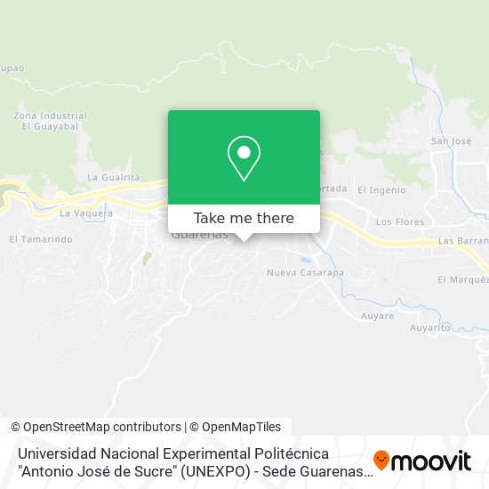 Universidad Nacional Experimental Politécnica "Antonio José de Sucre" (UNEXPO) - Sede Guarenas map