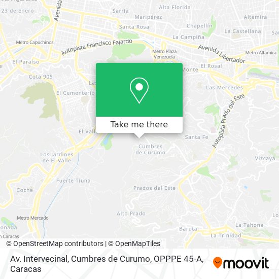 Av. Intervecinal, Cumbres de Curumo, OPPPE 45-A map