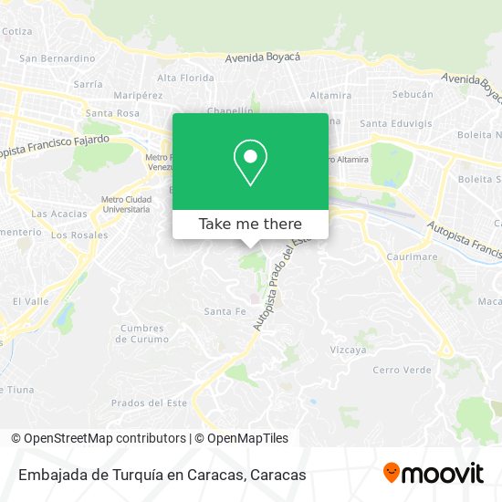 Embajada de Turquía en Caracas map